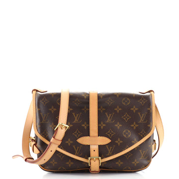 Louis Vuitton Saumur Handbag Monogram Canvas 30