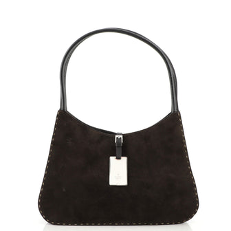 Gucci Topstitch Hobo Suede Medium