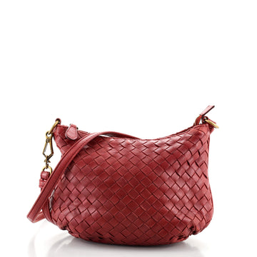 Bottega Veneta Saddle Zip Messenger Bag Intrecciato Nappa Mini