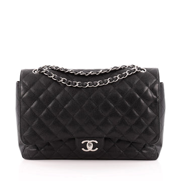 Chanel Classic Double Flap Bag Quilted Patent Jumbo