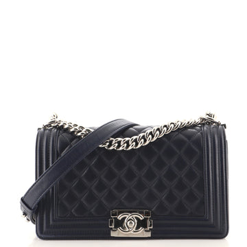 Chanel Boy Flap Bag Quilted Lambskin Old Medium