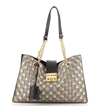 Gucci Padlock Chain Tote Printed GG Coated Canvas Medium