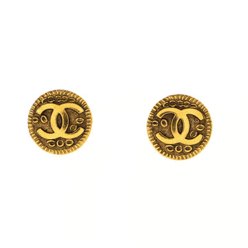 Chanel Vintage Round CC Clip-On Earring Earrings Metal