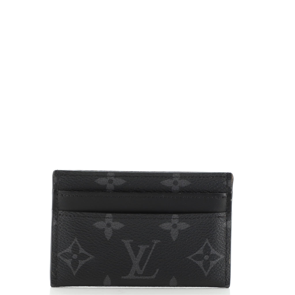 Louis Vuitton Double Card Holder Monogram Eclipse Canvas Black 1407221