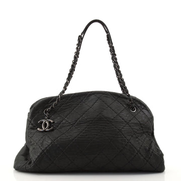 Chanel Just Mademoiselle Bag Quilted Iridescent Leather Maxi