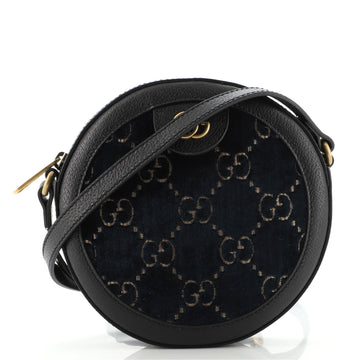 Gucci Ophidia Round Shoulder Bag GG Velvet Mini