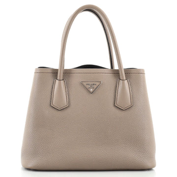 Prada Cuir Double Tote Vitello Daino Medium