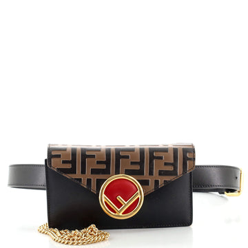 Fendi F is Fendi Convertible Belt Bag Leather with Zucca Embossed Detail
