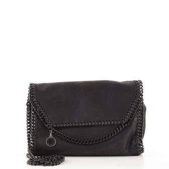 Stella McCartney Falabella Fold Over Flap Crossbody Bag Shaggy Deer Mini