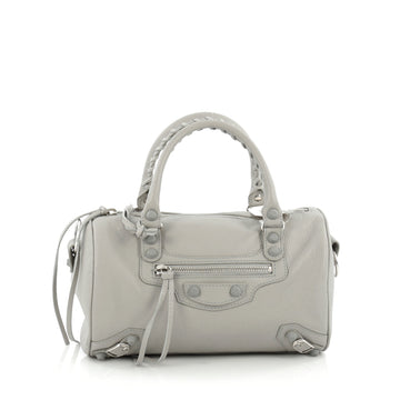 Balenciaga Twiggy Covered Giant Studs Handbag Leather Mini Gray