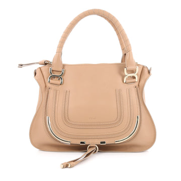 Chloe Marcie Satchel Leather Medium Beige
