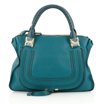 Chloe Marcie Shoulder Bag Leather Large Blue