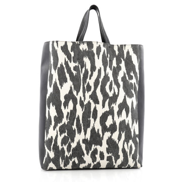 Celine Vertical Bi-Cabas Tote Printed Canvas and Leather Large Black & White