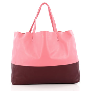 Celine Horizontal Bi-Cabas Tote Leather Large Pink