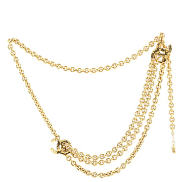 Chanel Vintage Hammered CC Multi Chain Belt Metal
