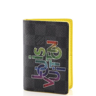 Louis Vuitton Pocket Organizer Limited Edition Interlinked Logo Damier Graphite