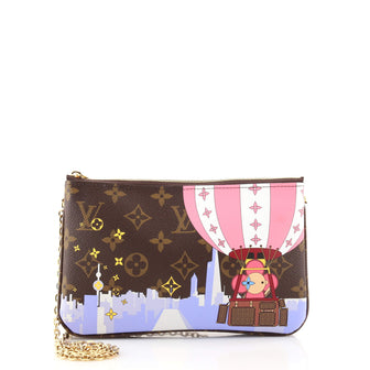 Louis Vuitton Double Zip Pochette Limited Edition Vivienne Xmas Monogram Canvas