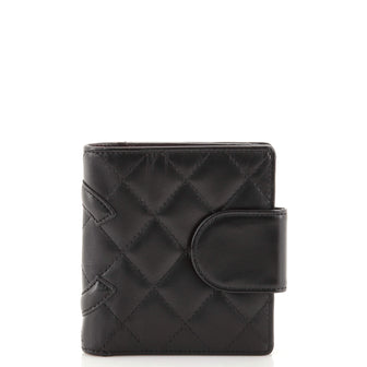 Chanel Cambon Compact Wallet Quilted Lambskin