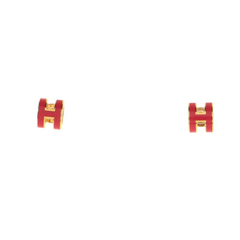 Hermes Pop H Stud Earrings Metal and Enamel Mini