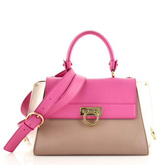 Salvatore Ferragamo Sofia Satchel Smooth Leather Small