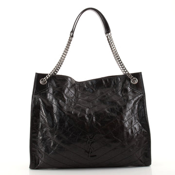 Saint Laurent Niki Shopping Tote Matelasse Chevron Leather Large
