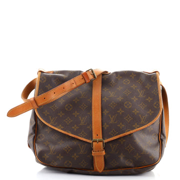 Louis Vuitton Saumur Handbag Monogram Canvas 35