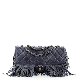 Chanel Paris-Dallas Fringe Flap Bag Quilted Leather