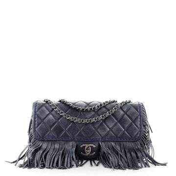 Chanel Paris-Dallas Fringe Flap Bag Quilted Leather