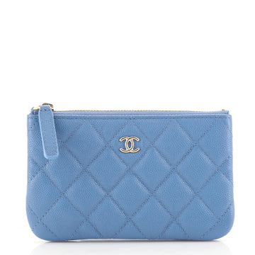 Chanel Classic O Case Pouch Quilted Caviar Mini