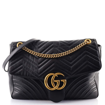 Gucci GG Marmont Flap Bag Matelasse Leather Large