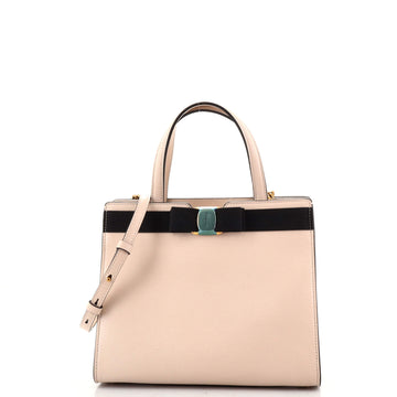 Salvatore Ferragamo Convertible Vara Bow Tote Leather Small