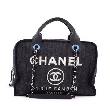 Chanel Deauville Bowling Bag Denim Large