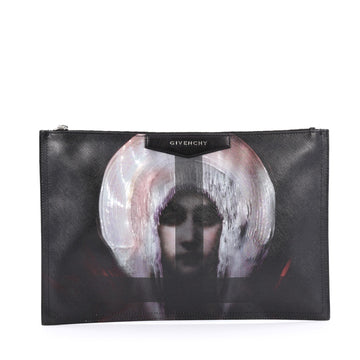 Givenchy Antigona Pouch Printed Leather Large Black