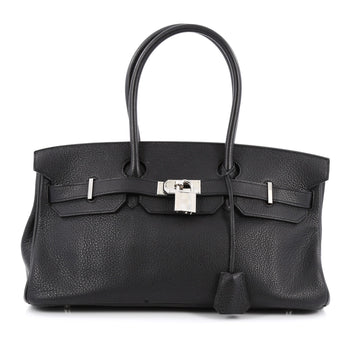Hermes Birkin JPG Handbag Black Clemence with Palladium Hardware 42 Black