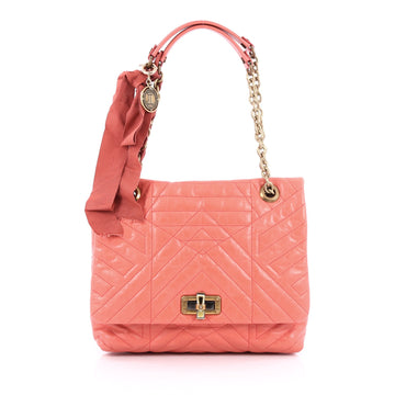 Lanvin Happy Shoulder Bag Quilted Leather Large