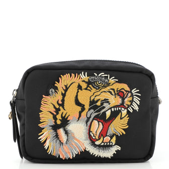Gucci Tiger Messenger Bag Embroidered Techno Canvas Small