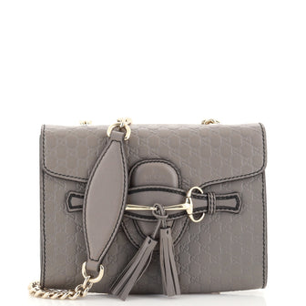 Gucci Emily Chain Flap Bag (Outlet) Microguccissima Leather Mini