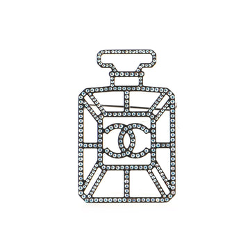 Chanel CC Brooch Metal with Crystals