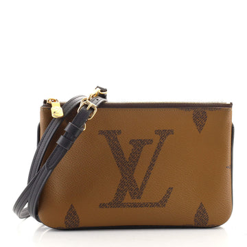 Louis Vuitton Double Zip Pochette Reverse Monogram Giant