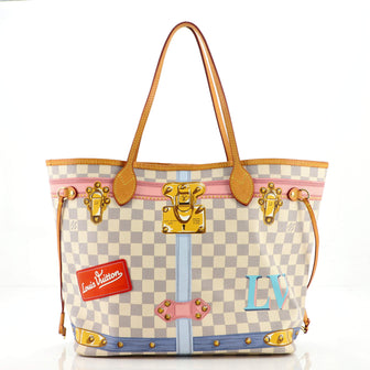 Louis Vuitton Neverfull NM Tote Limited Edition Damier Summer Trunks MM
