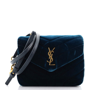 Saint Laurent LouLou Shoulder Bag Matelasse Chevron Velvet Toy