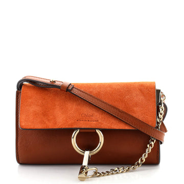 Chloe Faye Shoulder Bag Leather and Suede Mini