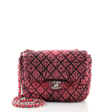Chanel Denimpression Flap Bag Quilted Distressed Denim Small
