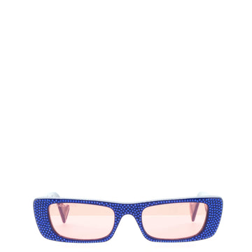 Gucci Interlocking G Square Sunglasses Crystal Embellished Acetate
