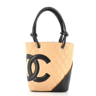 Chanel Cambon Tote Quilted Leather Petite