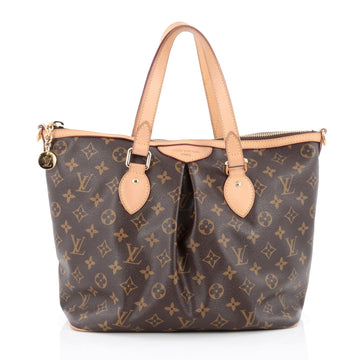 Louis Vuitton Palermo Handbag Monogram Canvas PM Brown