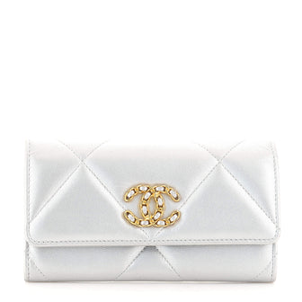 Chanel 19 Flap Wallet Quilted Lambskin Small