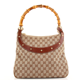 Gucci Anita Bamboo Top Handle GG Canvas Medium