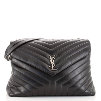 Saint Laurent LouLou Shoulder Bag Matelasse Chevron Leather Large