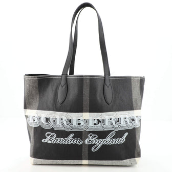 Burberry Doodle Reversible Tote Printed Canvas Large